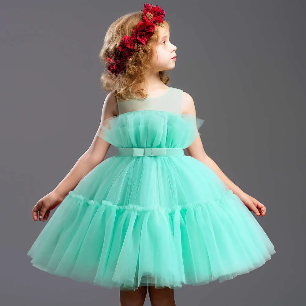 Holiday Princess Party Tulle Puffy Ball Gown Dress for Baby Girls 1st  Birthday Baptism