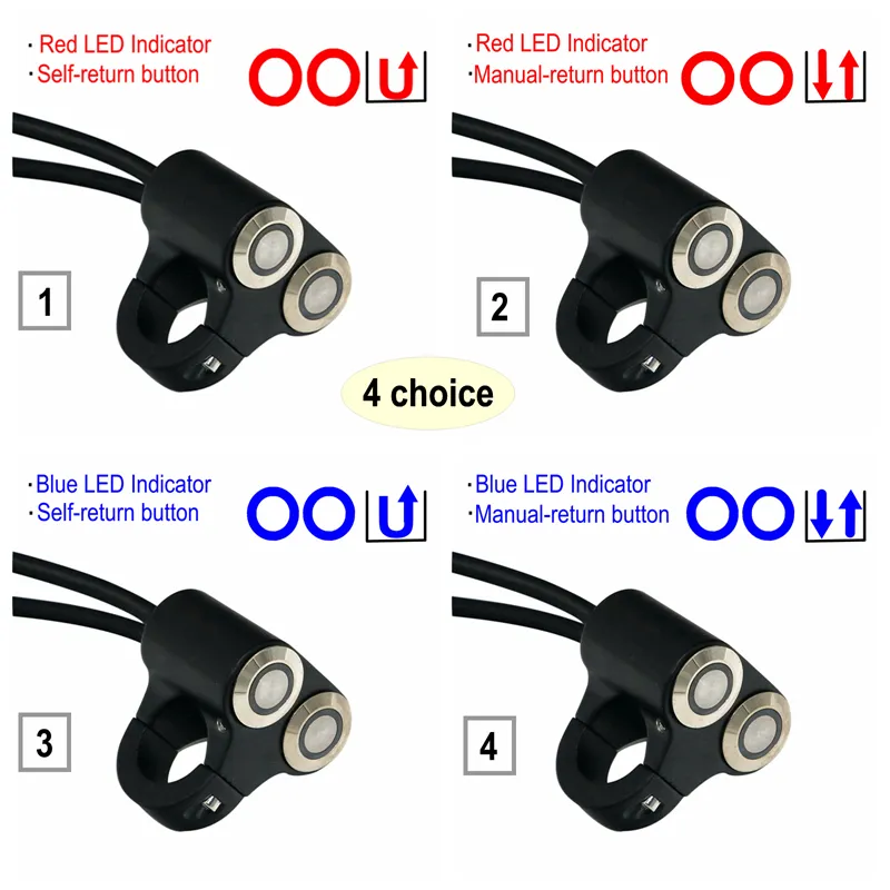 Motorcycle Handlebar Switch 7/8" (22MM) 12V Aluminium Alloy