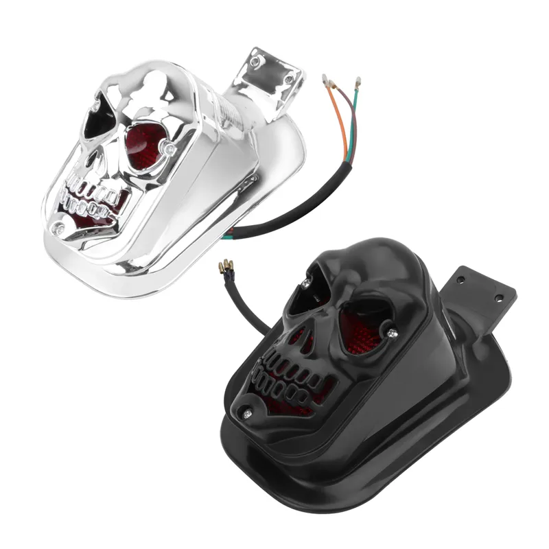 Type: Universal LED Rear Skull Tail Light Brake Lamp Motorcycle