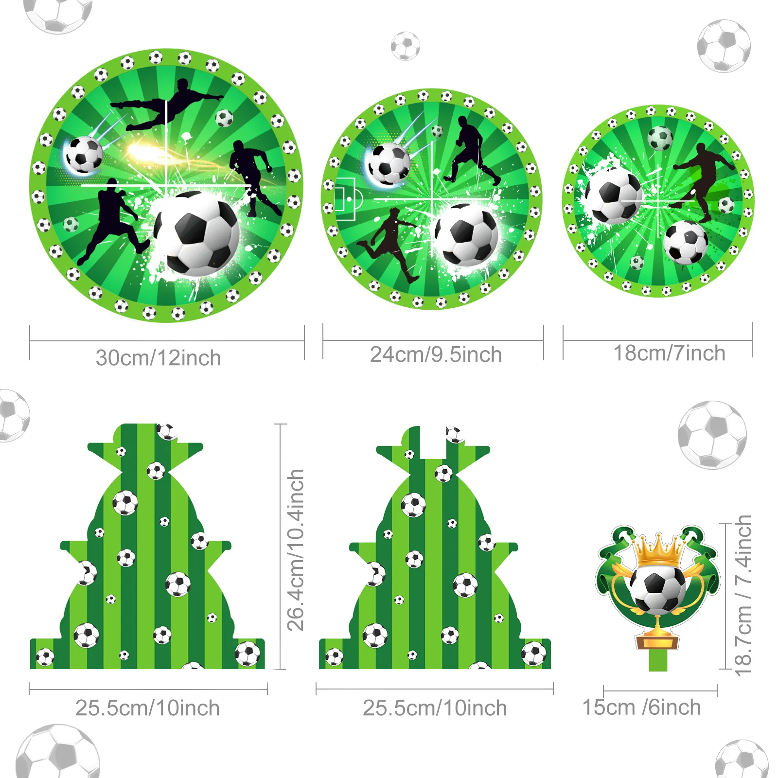 3-stöckiger Cupcake-Ständer Mit Fußball-Design – Party-Deko Für Sport-Geburtstage