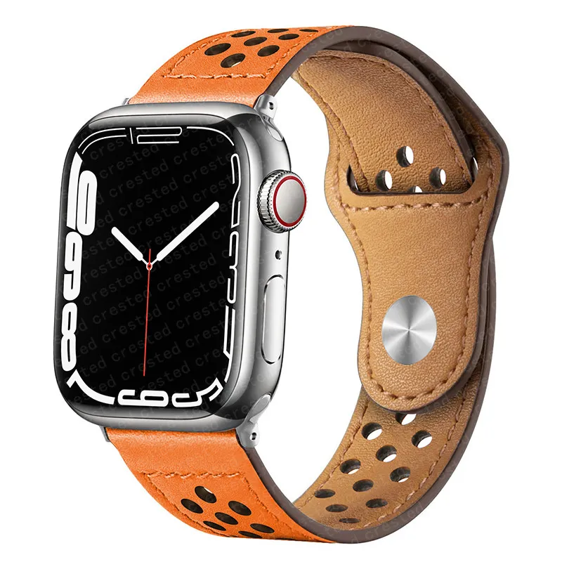 homepro3 Leather Strap for Apple Watch Bands 44mm 40mm 45mm 41mm 42mm 38mm 49mm 44 45 mm Bracelet iWatch Series 9 7 SE 6 3 Ultra 2 8 Band