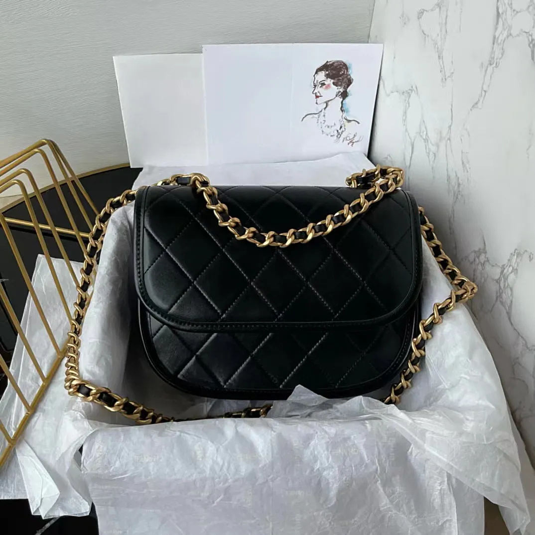 Small black purse with gold chain hot sale