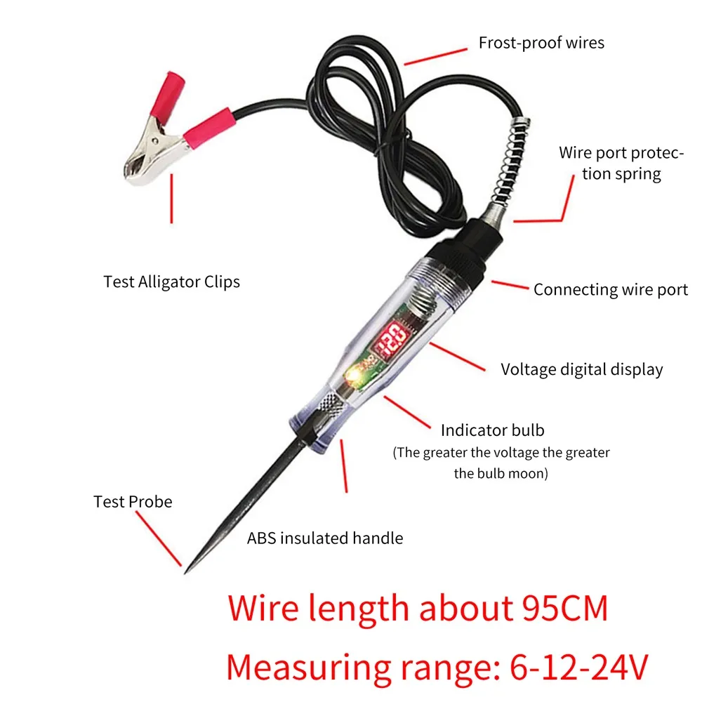 Tester per circuiti automobilistici originale P100 12V/24V, tester di