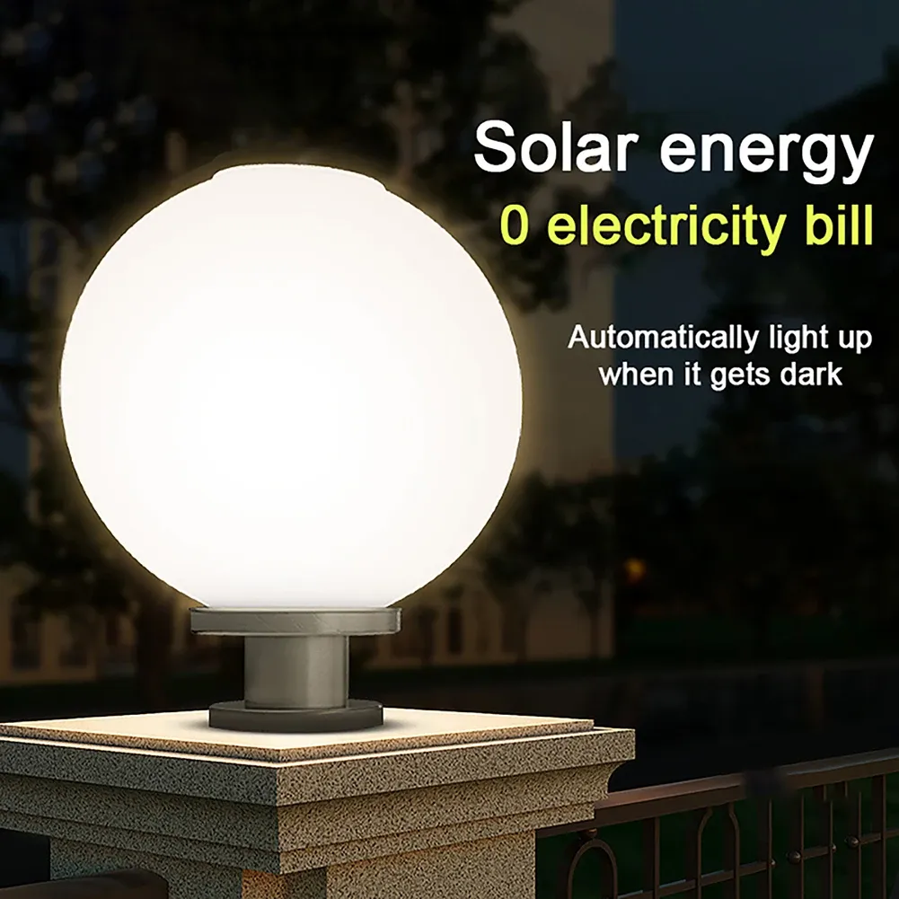 Solar Round Ball Lamp For Outdoor Solar Lamp Post Courtyard Garden Lawn Street And Patio Pillar Party Fixtures With External Landscape Lighting From Ddmysmile 30.24 DHgate.Com