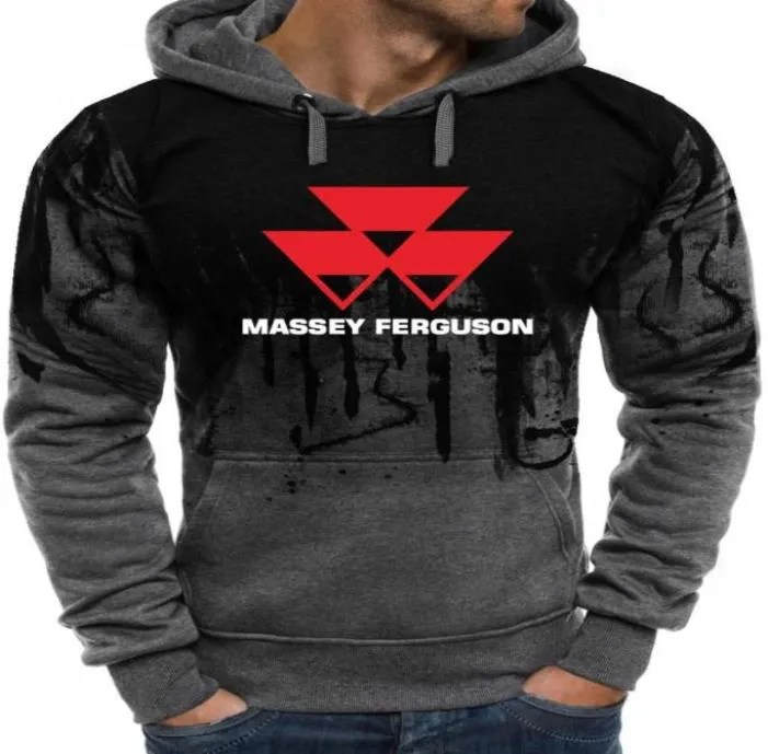 Men039s Hoodies Sweatshirts 2021 Säljer Spring Autumn Man Hooded Gradient Pullover Massey Ferguson Logo Print Custom Soft M3888676