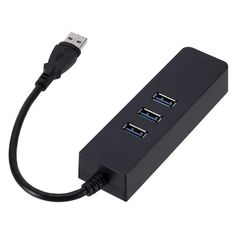 External USB Network Card: Gigabit RJ45 Adapter with 3-Port Hub for USB ...