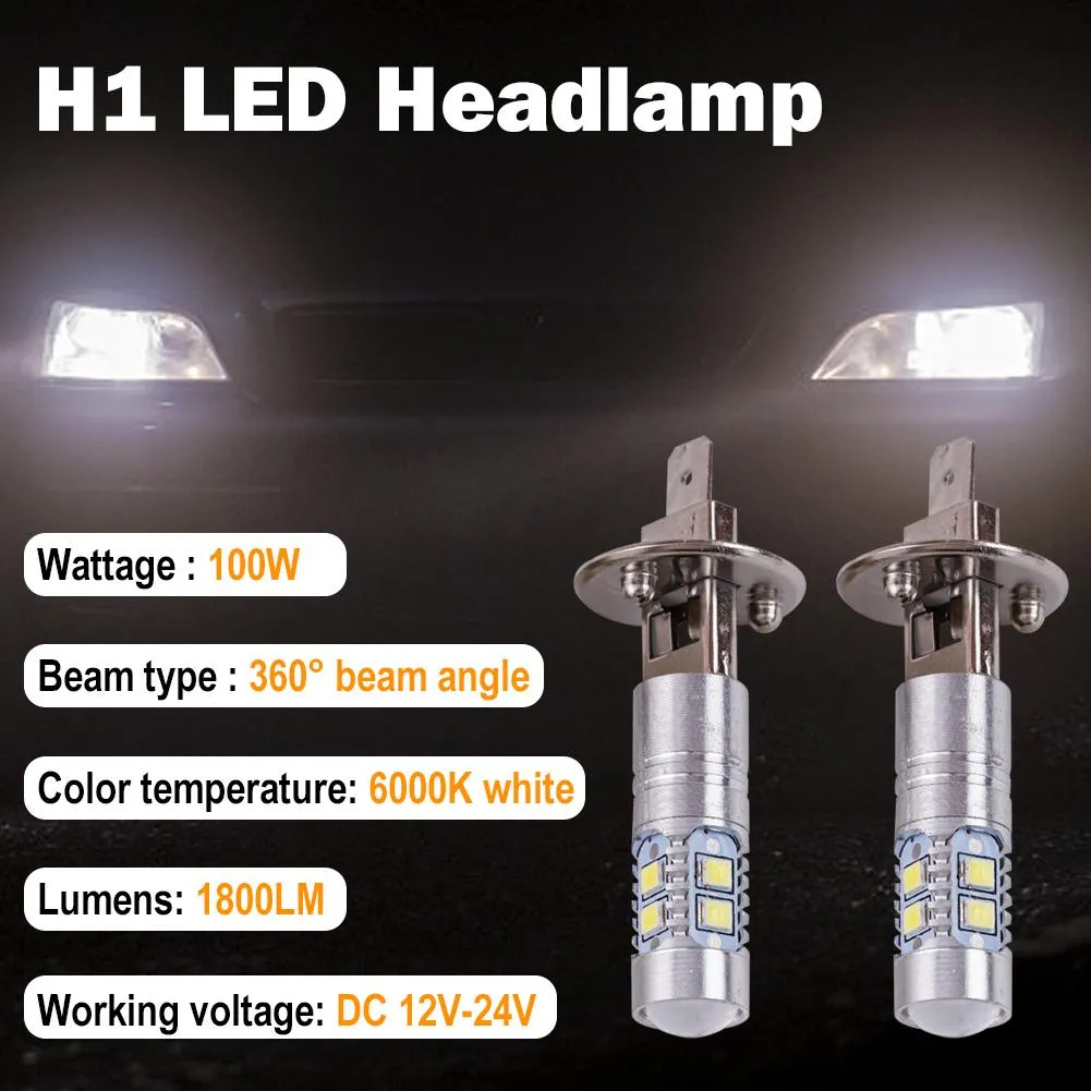 NATGIC HB4 9006 LED Headlight Bulb, Newest 9006 LED Headlight Bulb with Fan 500% Brightness 20000LM 100W 6500K Xenon White HB4 LED Bulbs for Car