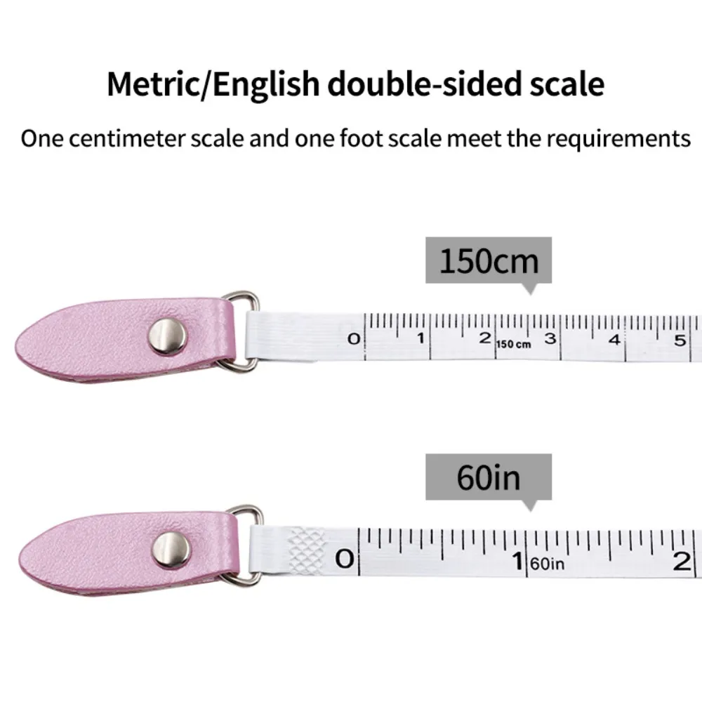 Inchie Ruler Tape Retractable Ruler Tape 60 150cm Portable Leather Measuring Tape with ...