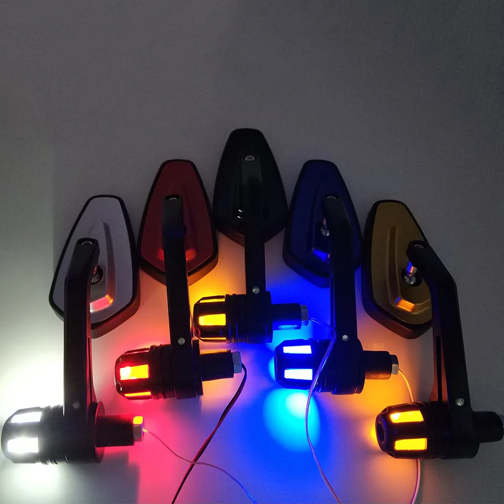 Motorcycle LED Integrated Rear Mirrors Turn Signal For Honda