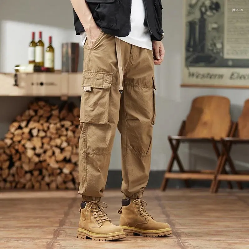 Khaki linen overalls sale