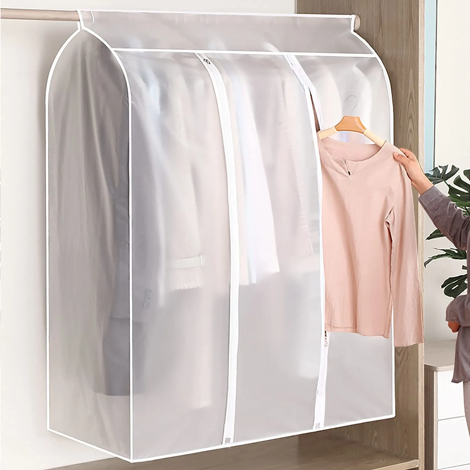 Dustproof Clothes Cover Bag For Hanging Clothes Suit Dress Waterproof Garment Storage Hanger Organizer From Annides 10.06 DHgate.Com