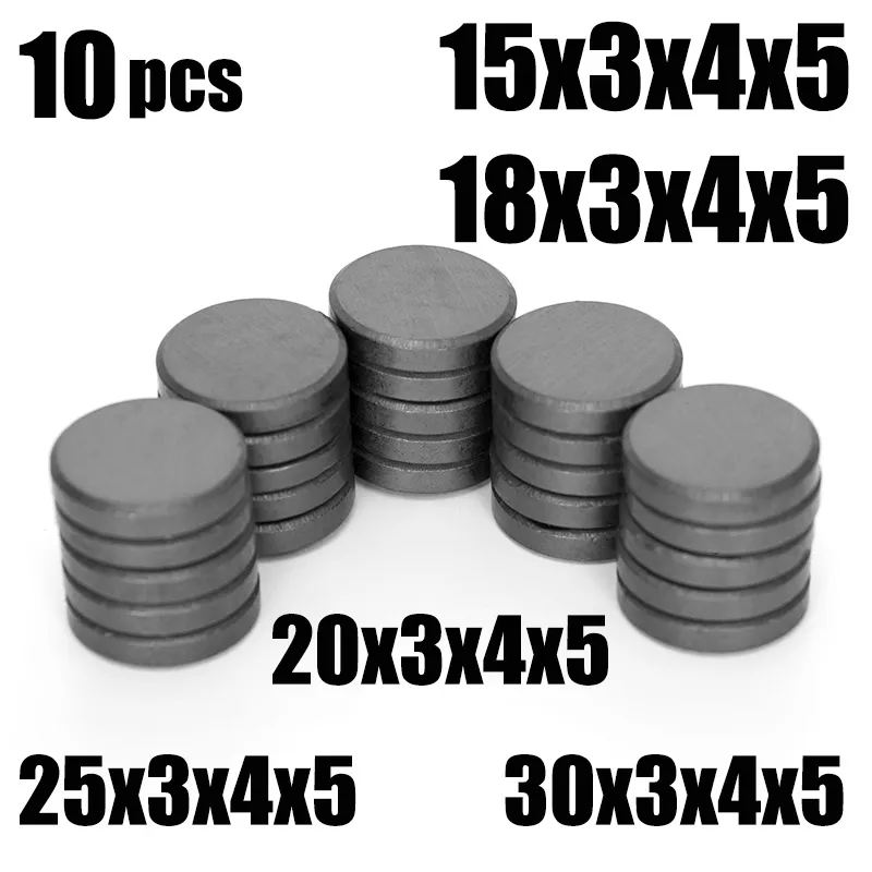 Ultra-Strong Black Round Fridge Magnets - Small, Versatile