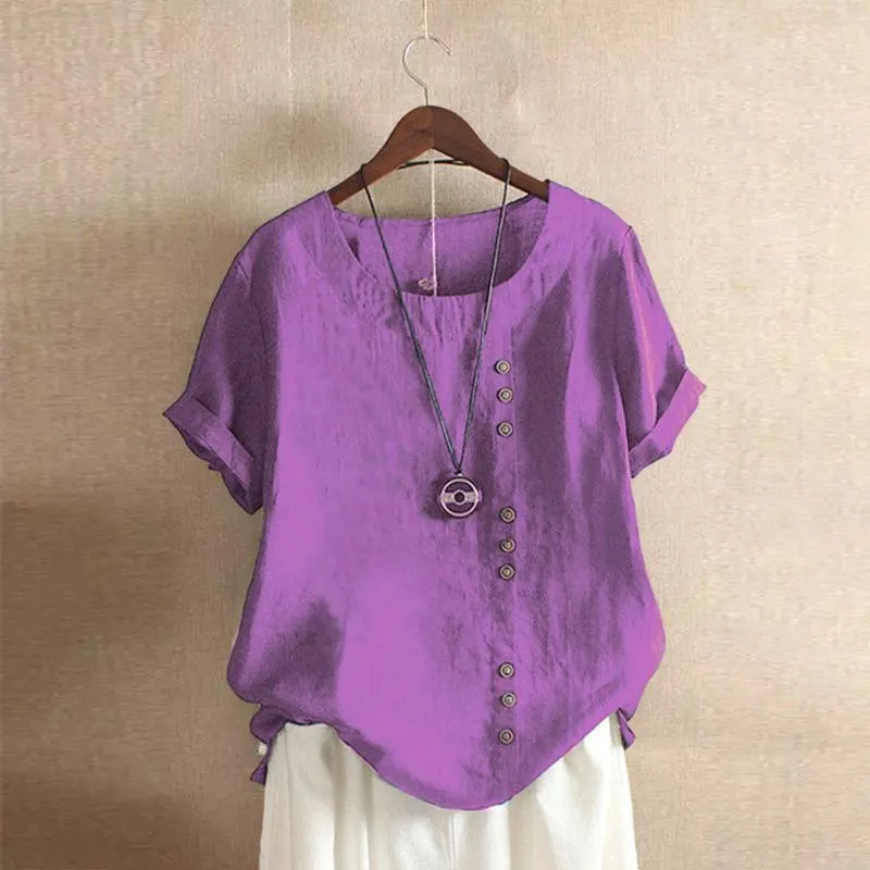T-shirts t-shirts pour femmes Robes pour femmes 2024 plus taille coton lin décontracté tunique top bishoon confortable Boho Mujer
