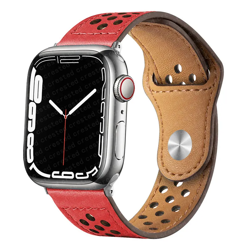 homepro3 Leather Strap for Apple Watch Bands 44mm 40mm 45mm 41mm 42mm 38mm 49mm 44 45 mm Bracelet iWatch Series 9 7 SE 6 3 Ultra 2 8 Band
