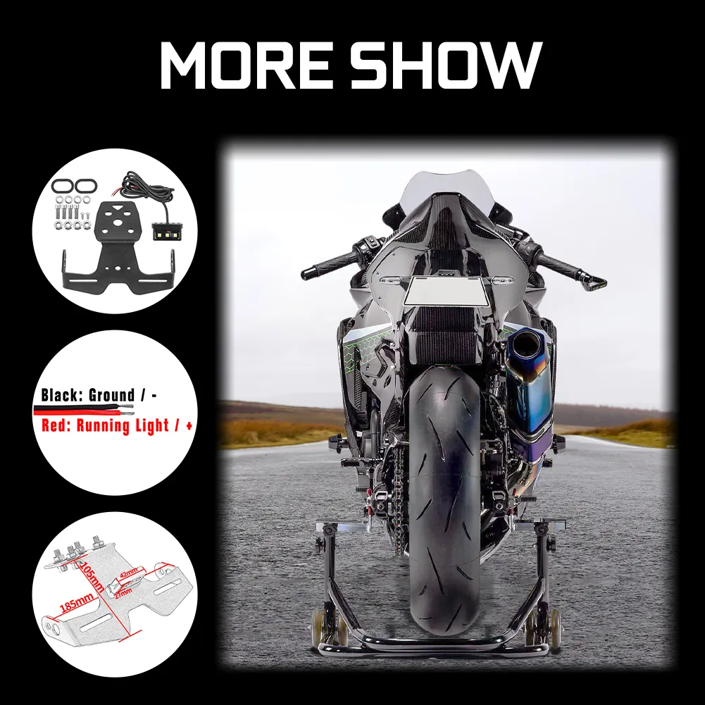 ZX25R Tail TidyKawasaki Ninja ZX-25R Fender Eliminator License Plate Holder Bracket LED Light Kit, Sleek Design, Easy Installation, Durable Material, ZX25R Tail TidyKawasaki Ninja ZX-25R Fender Eliminator License Plate Holder Bracket LED Light Kit, Sleek Design, Easy Installation, Durable Material,
