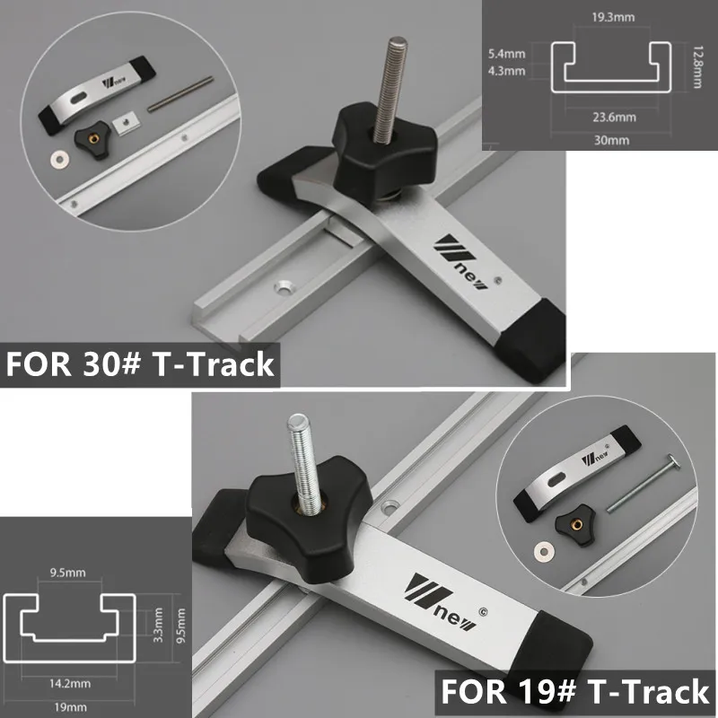 Rockler Universal Aluinu T Track Kit (17-Piece), 4’ Length T Track...
