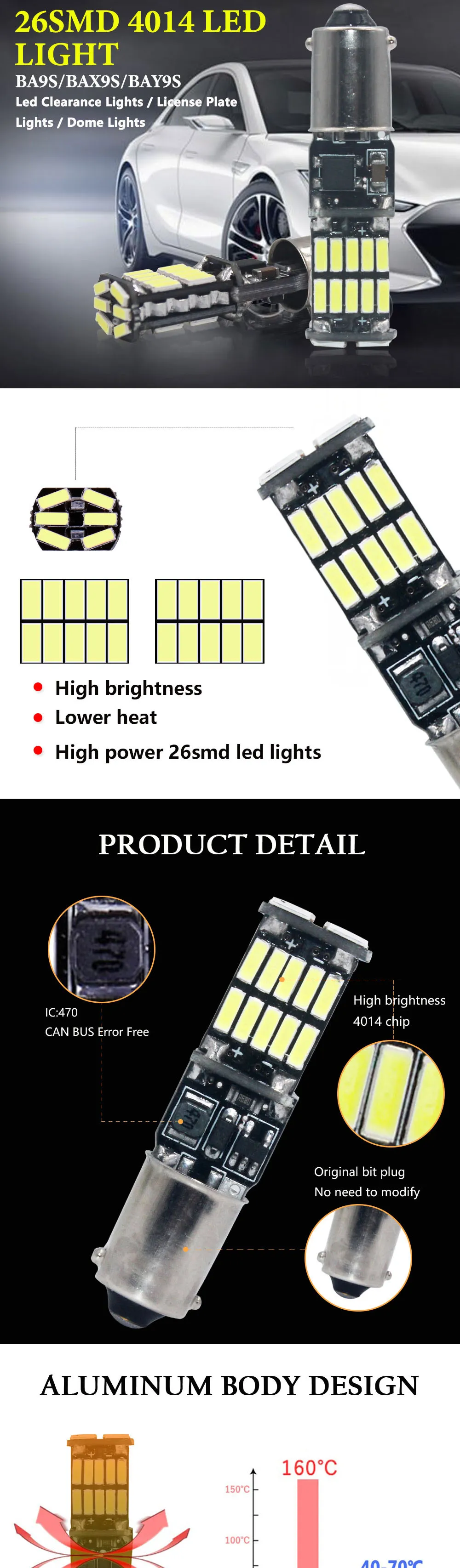 10pcs BA9S T4W 5730 6SMD Projector Car Interior White Side Tail Light T11 6 smd 10pcs BA9S T4W 5730 6SMD Projector Car Interior White Side Tail Light T11 6 smd