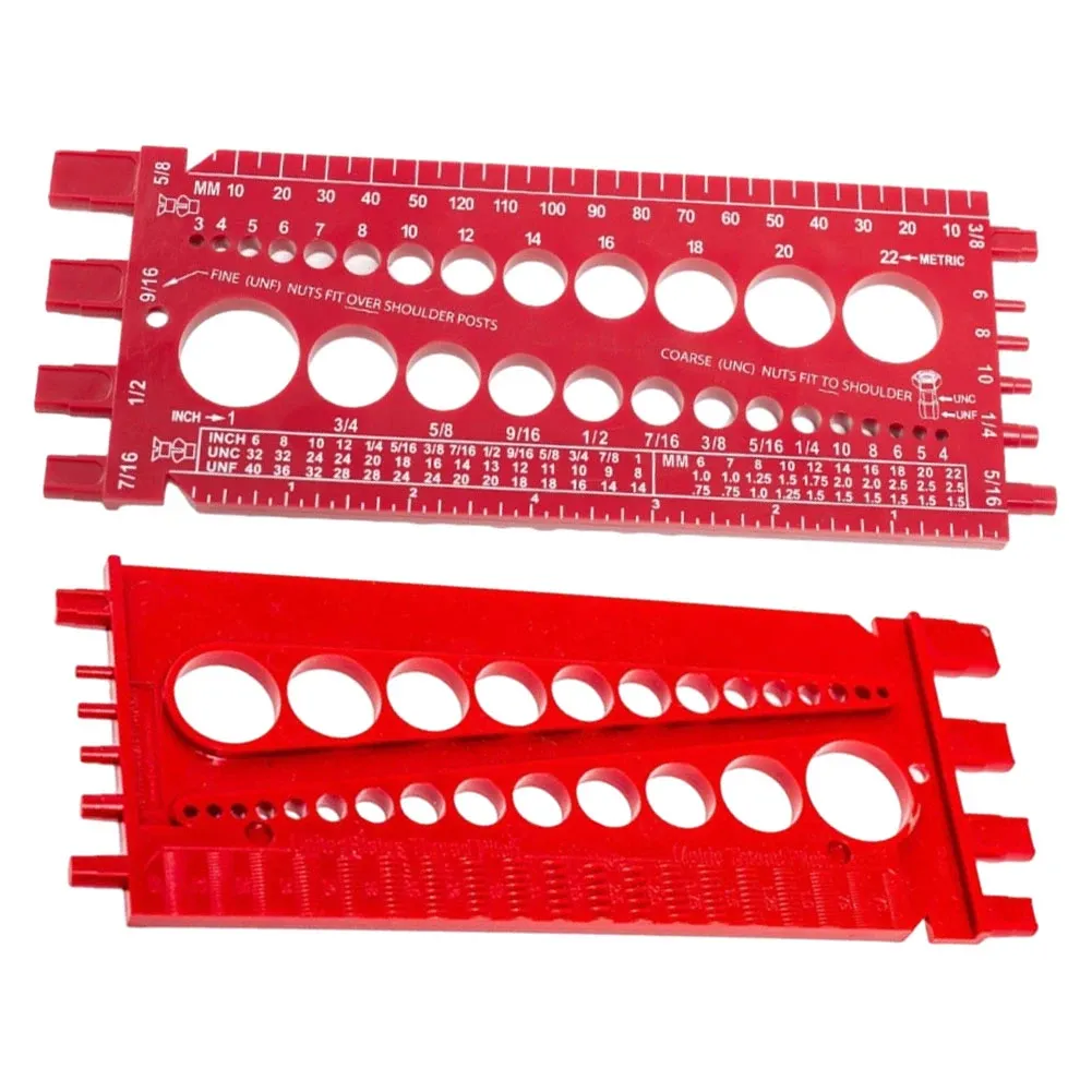 Bolt And Nut Gauge – Screw Thread & Pitch Gauge – Metric & Imperial (UNC, UNF, MM, Inch, SAE)