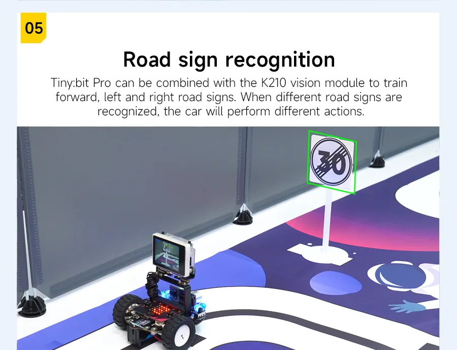 Microbit Smart Robot Car: AI Visual Robot مع K210 Module لتعلم الأطفال ...