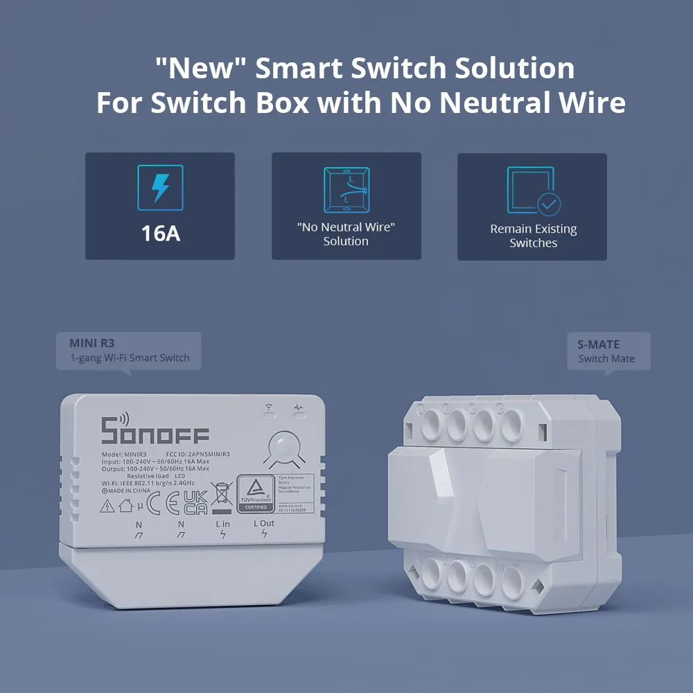 Mini Smart Socket: Compact Remote Control Switch 16A, No Neutral ...