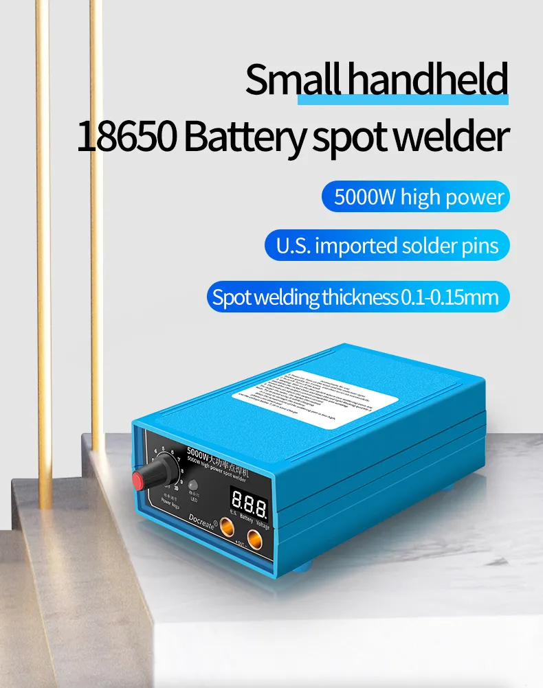 Seesii Upgraded Portable Spot Welder – 80-Gear Adjustable With LCD Screen, 7500mAh Battery, For 18650 Battery Plate Welding & DIY