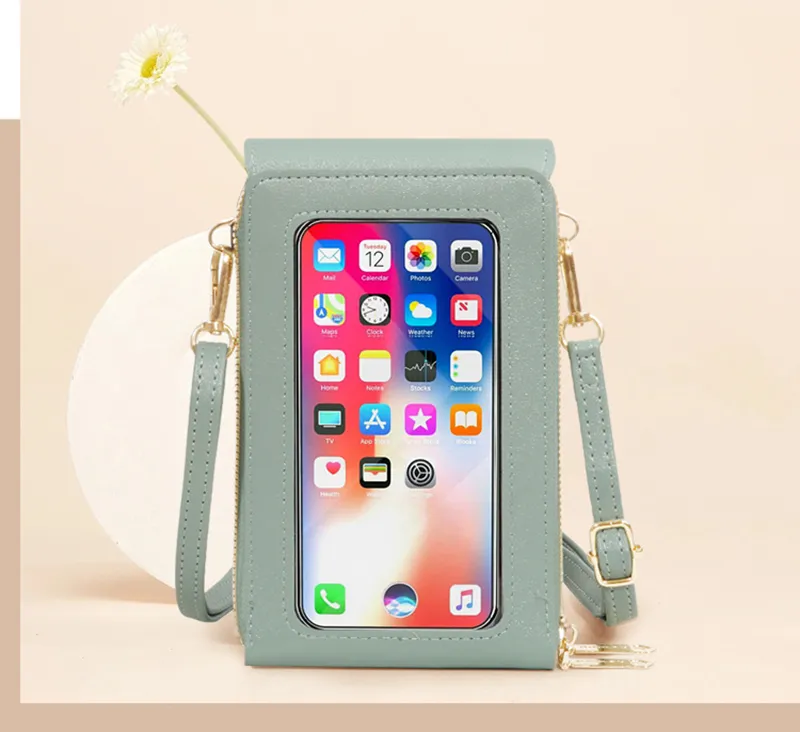 Cell phone crossbody with touch screen hotsell
