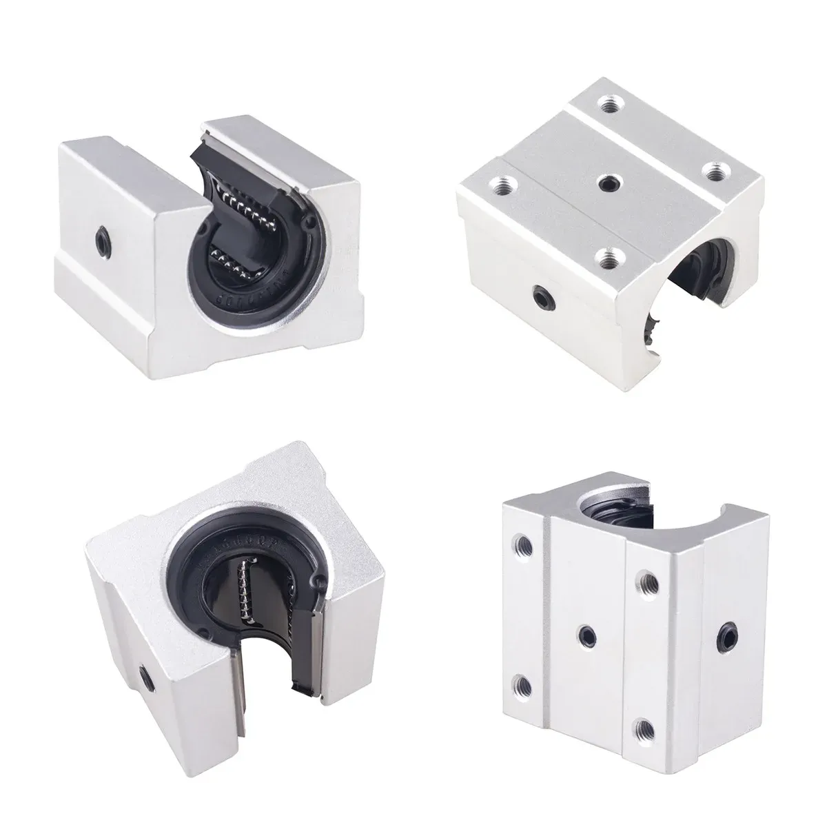 SK20 Aluminum Linear Rail Support Bracket - Set Of 2 For 20mm Diameter Shafts, CNC & 3D Printer Part