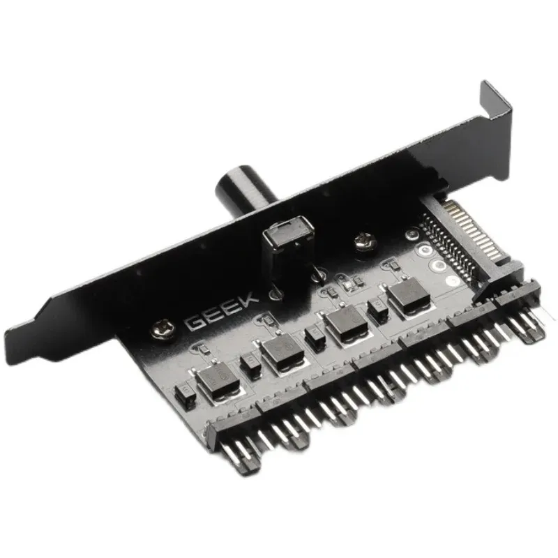 Computer Chassis Fan Speed Control Hub for 3-Pin and 4-Pin Fans with ...