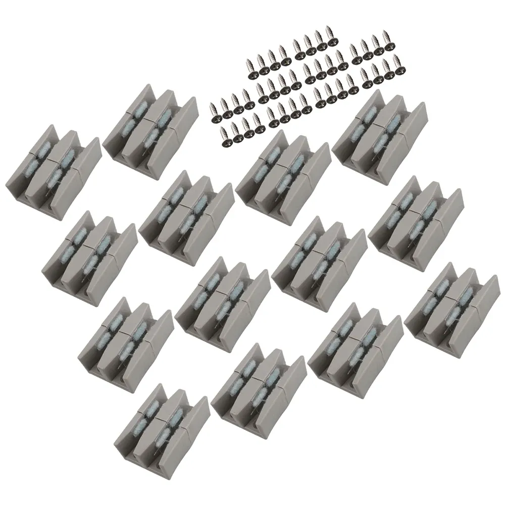 Plastic Bottom Sliding Shower Door Guides with Mount Lock Stop for ...