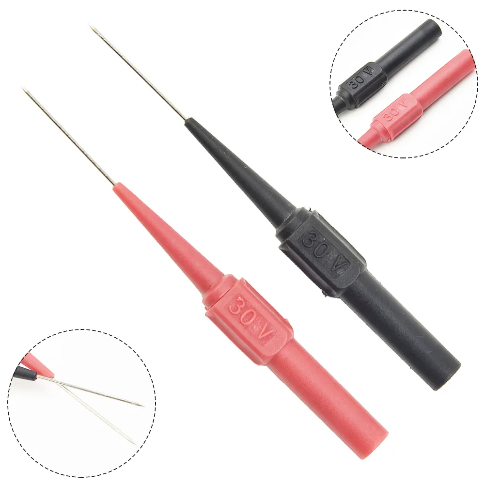 Multimeter Red Socket Multimeter Test Lead with 20 x 1.0 mm Needle, 30V Rated, 79 mm Length ...