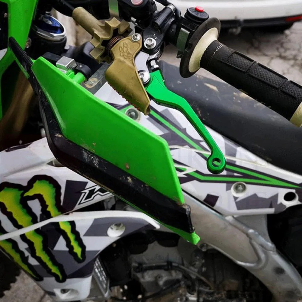 1990 Kx 125 Parts KX Logo Pivot Brake & Clutch Levers For Kawasaki Dirt Bikes - T6 Aluminum, Green Anodized Kawasaki Kx65 Parts