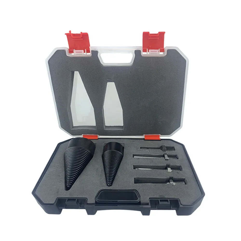 Wood Splitter Cone For Electric Drills 2-Pack Firewood Log Splitter Drill Bits - 45mm & 32mm Wood Splitting Cones Electric Drill Attachments