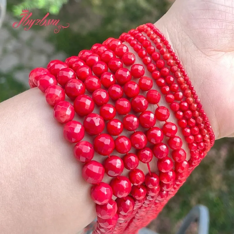 Yochus 70pcs Natural Red Coral Stone Beads,4x6mm Egg Shape Loose Gemstone Beads for