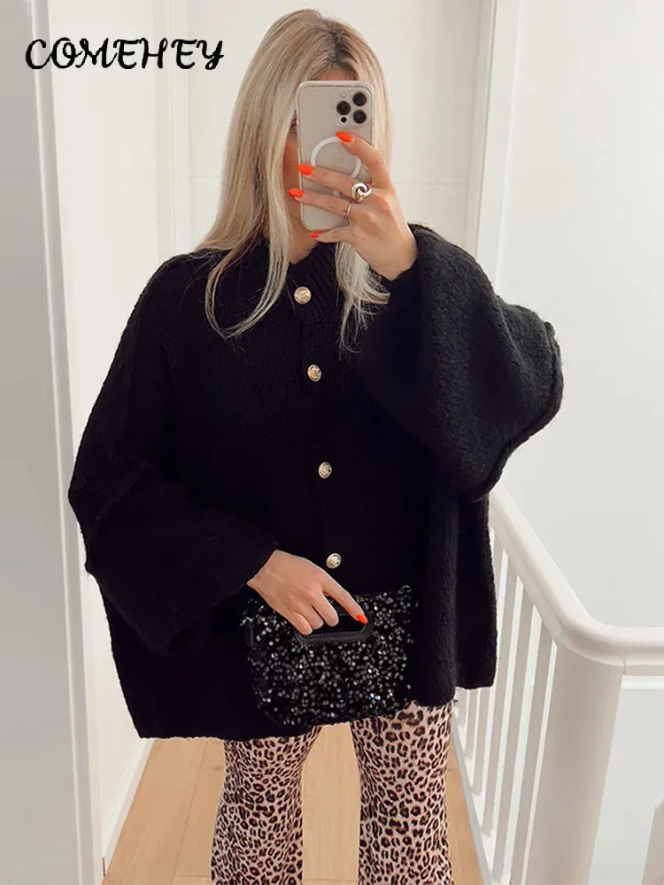 DHgate Cozy Oversized Knit Cardigan Versatile O Neck Long Sleeve Sweater Coat for Women Baby Kids Maternity