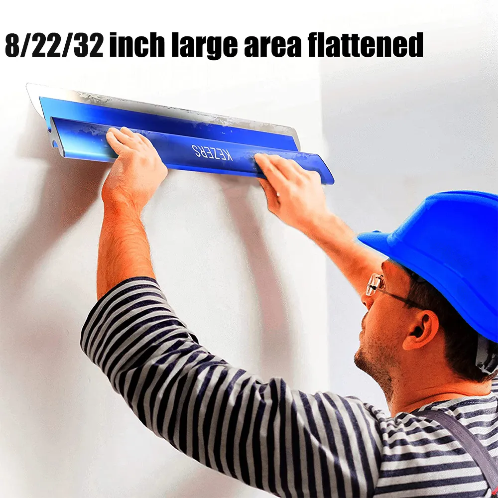 thumbnail image 2 of Shuaike Plastering Trowel Tools Stainless Steel Drywall B-lade Portable Finishing Spatula Flexible Painting Skimming B-lade For Wall Plastering Plasterboard Jointing (Size : 60cm 2 of 13