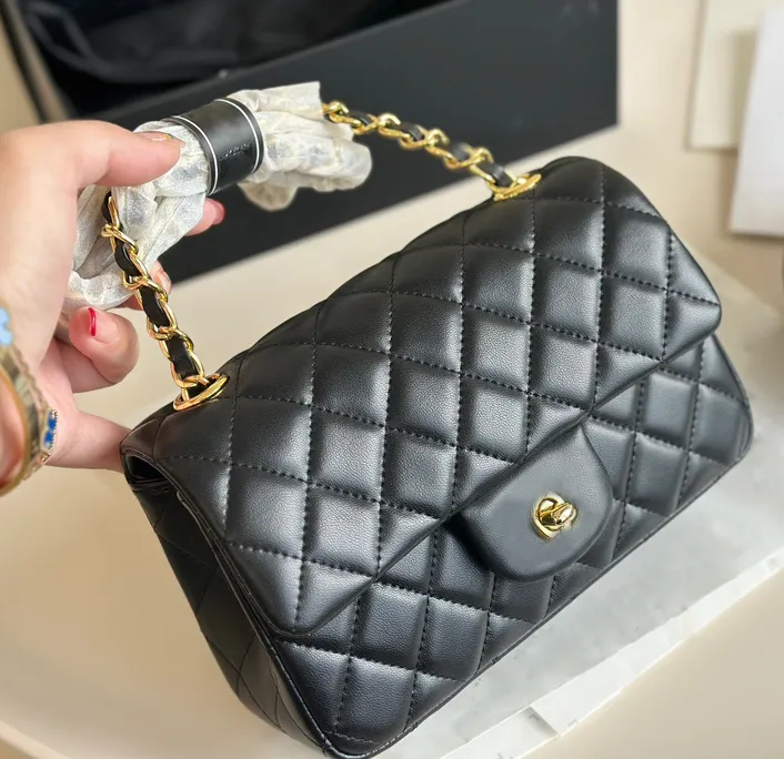 Designer Genuine Leather Shoulder Bag with Chain Strap for Women