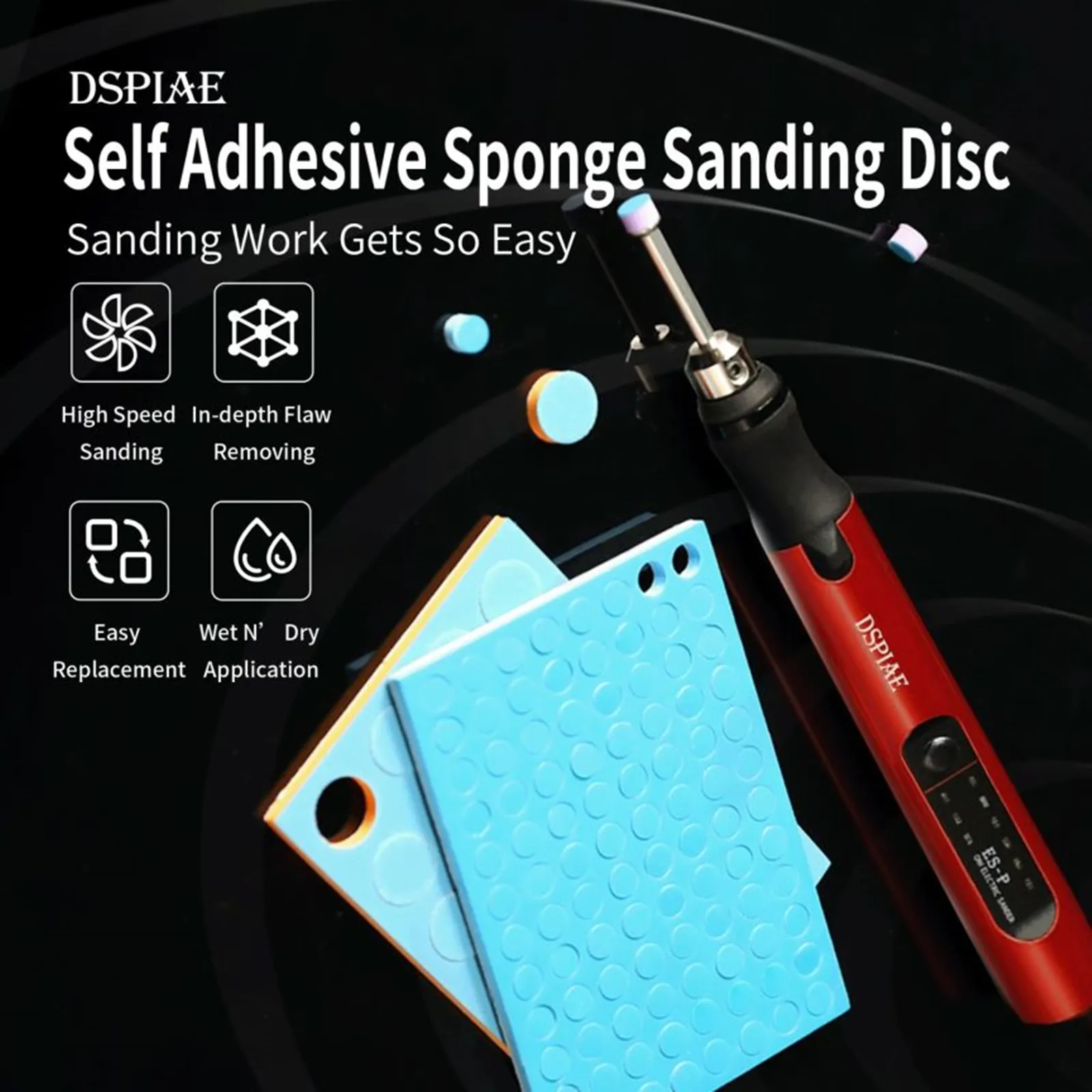 Velcro Sanding Disc 4 Inch 5 Inch Round Sandpaper Sanding Disk Grit #60...