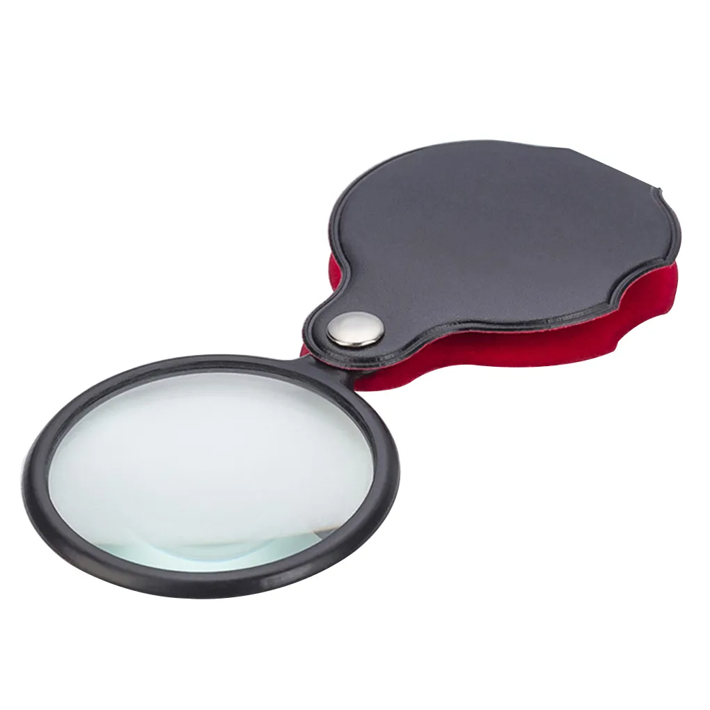 CCH059 Foldable 30x 21mm Jeweler Loupe Magnifier Pocket Mini Magnifying Glass For Inspection Gems Diamonds