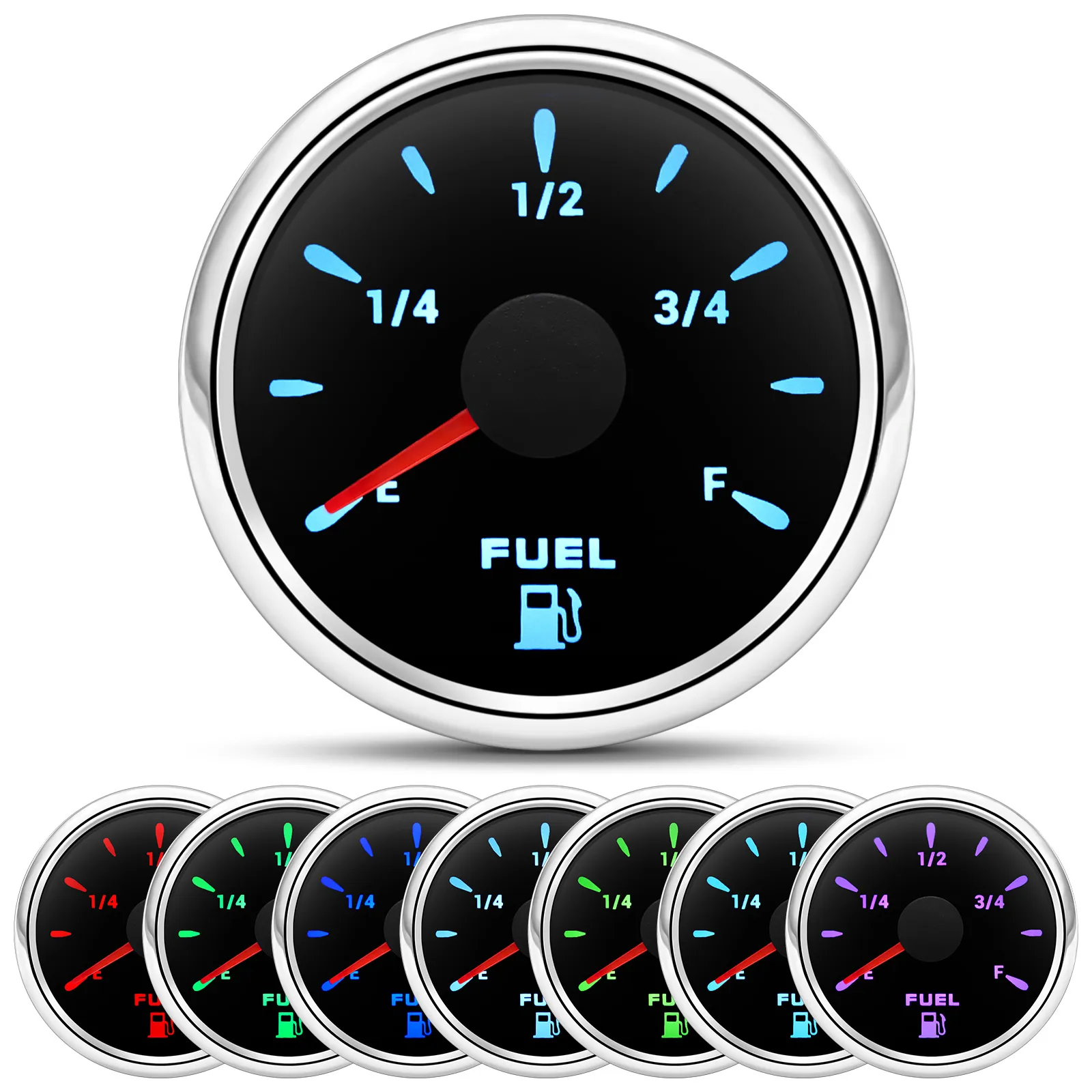 100-600mm Fuel Level Float Sensor+Fuel Level Gauge 0-190ohm 52mm Oil Tank Level Meter Indicator Car Boat Marine 9 32v Accurate Measurement Easy Insta