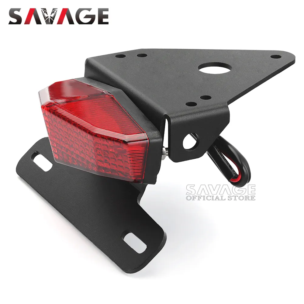 Krator Vertical Axle Mount LED Tail Light & License Plate Holder For Honda VTX 1300