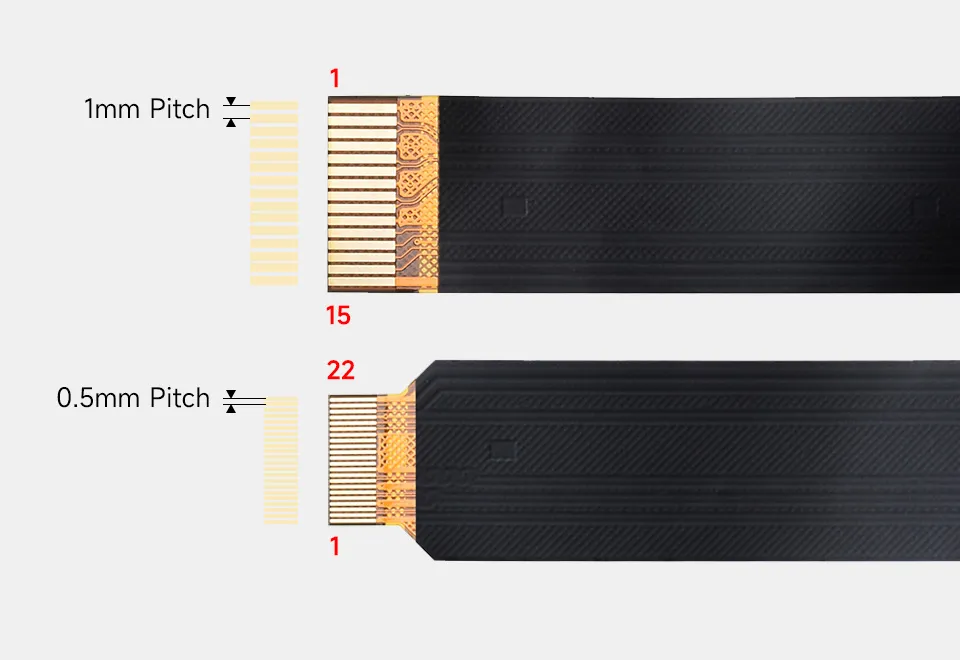 Sourcing Map – Lot De 10 Câbles Plats Flexibles FFC 10 Broches, Pas 0.5mm, Longueur 150mm – Câble Ruban Pour électronique