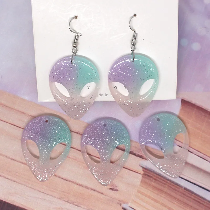 Colorful Acrylic Alien Charms 1.57 × 1.18 in 40 × 30 mm for Jewelry ...
