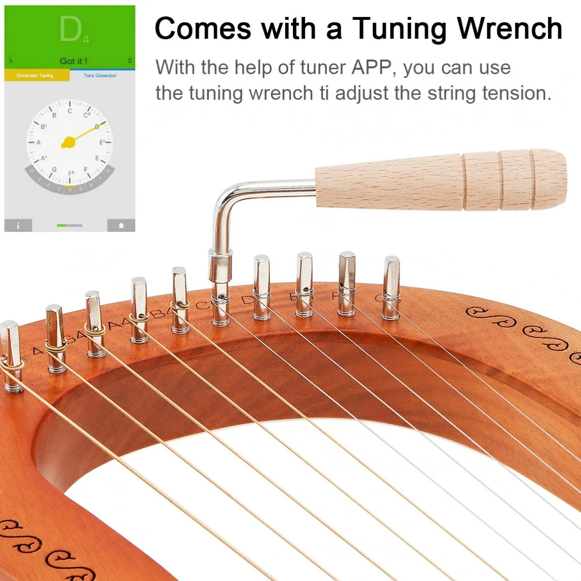 10 string lyre harp tuning online