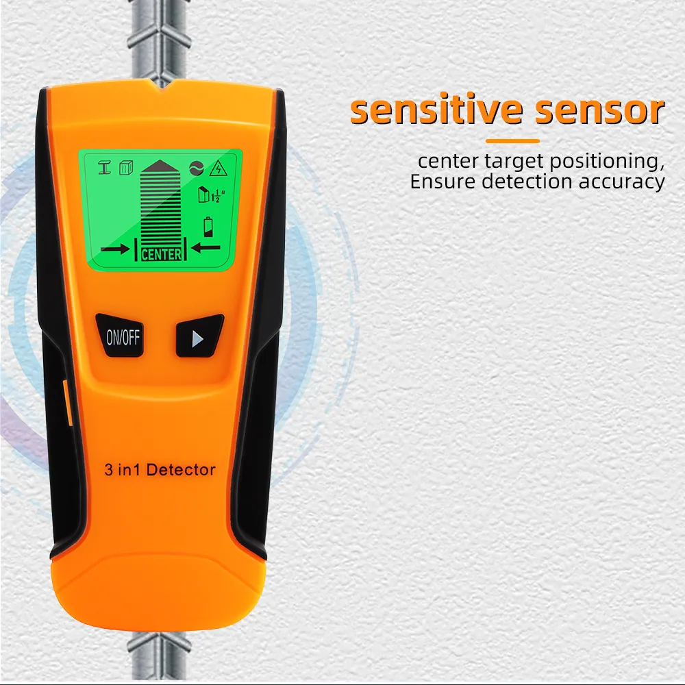TH210 3 In 1 Wall Detector Stud Metal Rebar AC Live Wire Detector ...