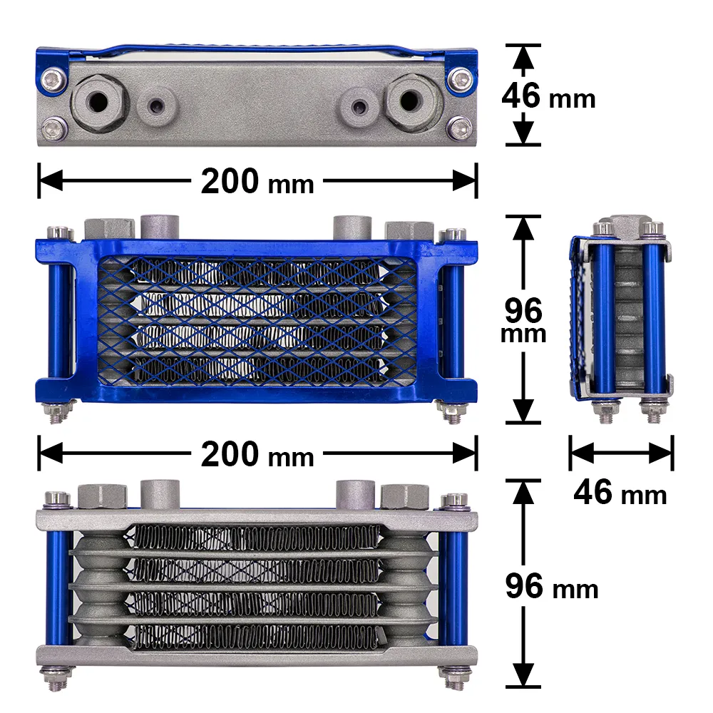 Universal Oil Cooler Radiator for Dirt Bike, Pit Bike, Monkey Bike, ATV ...