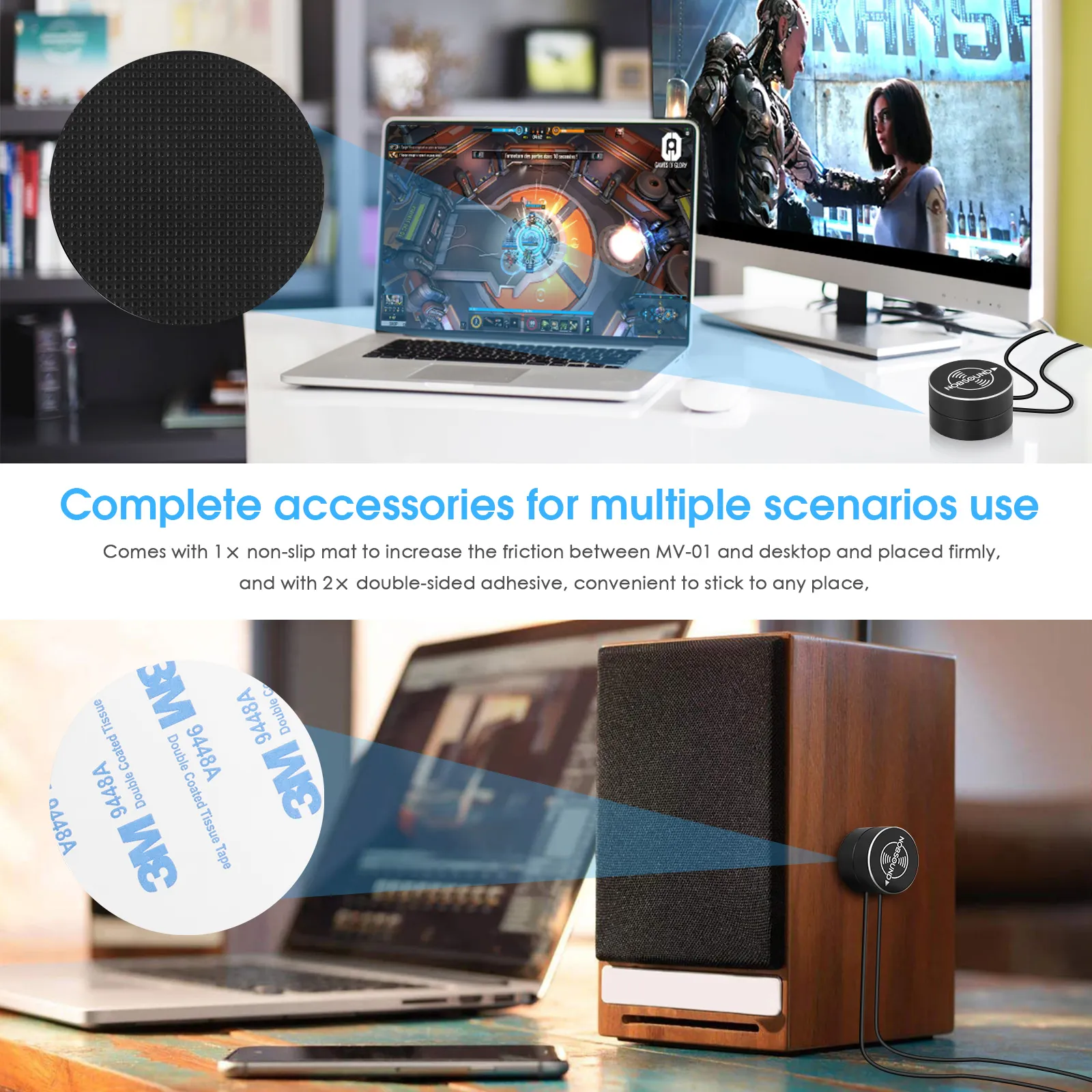 Douk Audio Passive Volume Control Knob, 3.5mm Audio Adjuster Box Mini ...