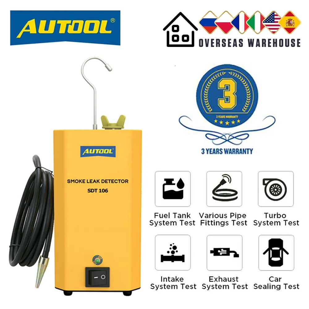 Smoke leak detector SDT60 Automotive smoke machine EVAP leak tester fuel leak detectors smoke tester vacuum leak tester car pipe EVAP smoke machine