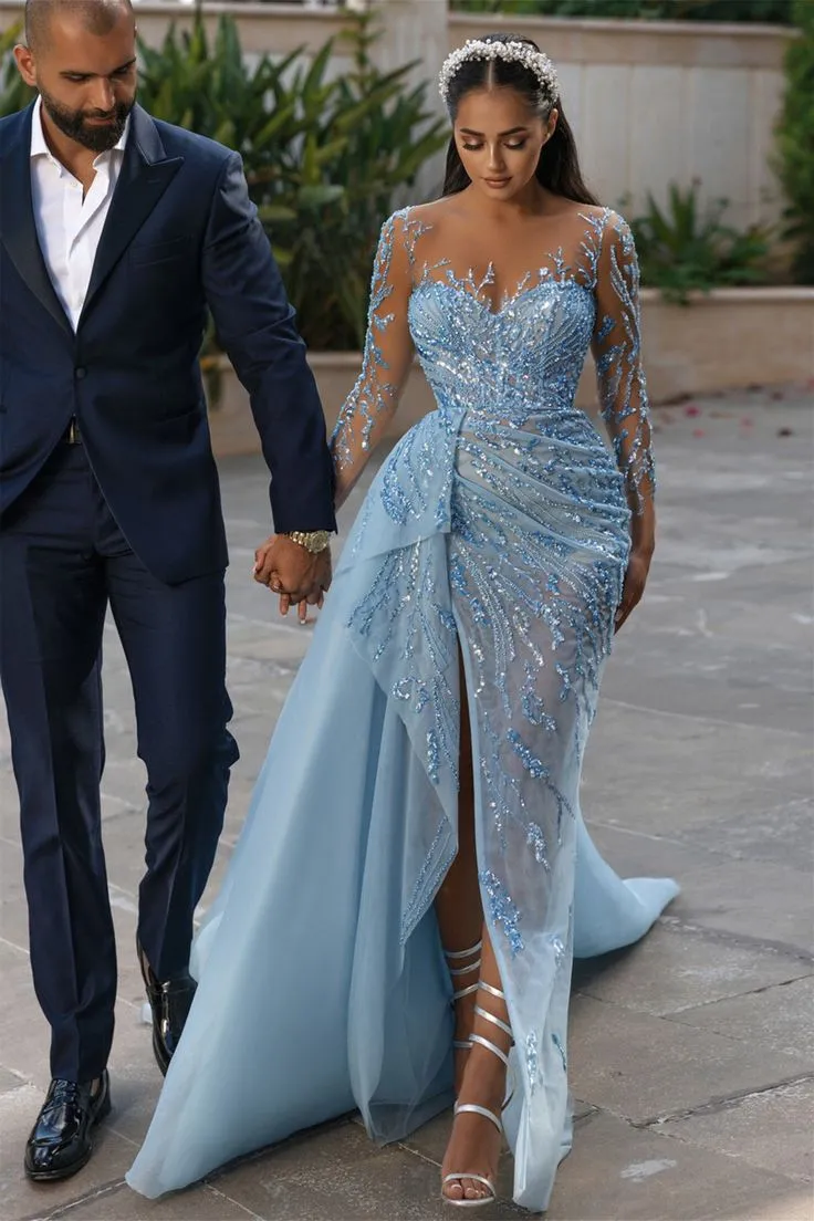 Prom dress with detachable long skirt shop