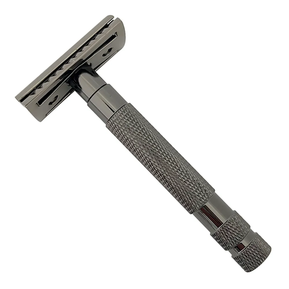 Safety Razor Set with 5 Stainless Steel Blades, Shaving Brush, and ...