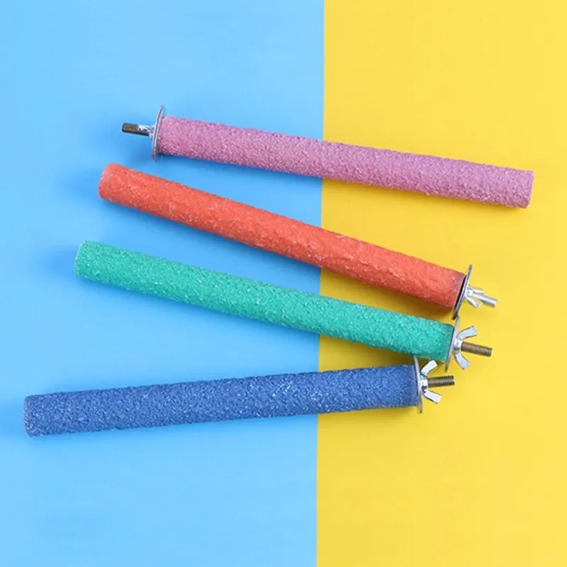 Budgie Perch Bird Nail Trimmer Perch Hamiledyi 6 PCS Bird Perch Stand Toy Wood Parrot Paw Grinding Stick Perch Stand Guzzie Gus Perch Bird Cage Perches